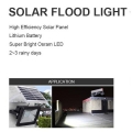 L'énergie solaire IP65 a mené le réflecteur mené solaire en aluminium de lumière d'inondation 200w
