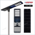 LED solaire intégrée tout en un lampadaire solaire réverbère 60W 80W 120W lampe solaire à panneau solaire à haute conversion avec télécommande
        