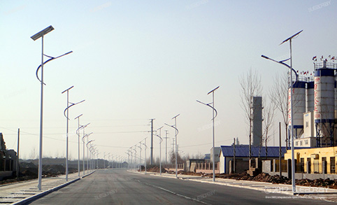 40w projets d'installation d'éclairage solaire séparés dans la rue West Tiebei