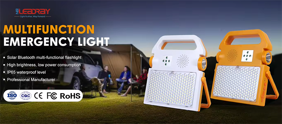 Lampe de travail à spot de camping à LED sans fil Power Solar Attributs clés
