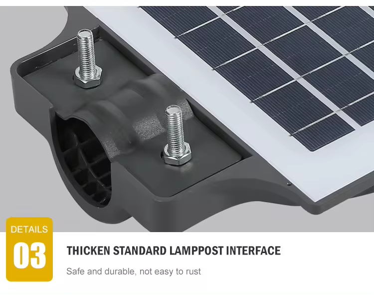 Lumières intelligentes tout-en-un lampadaire solaire avec batteries intégrées