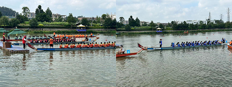 Festival des bateaux-dragons Aujourd'hui, c'est le festival des bateaux-dragons, un jour de fête en Chine. Le cinquième jour du cinquième mois lunaire est la fête traditionnelle chinoise.