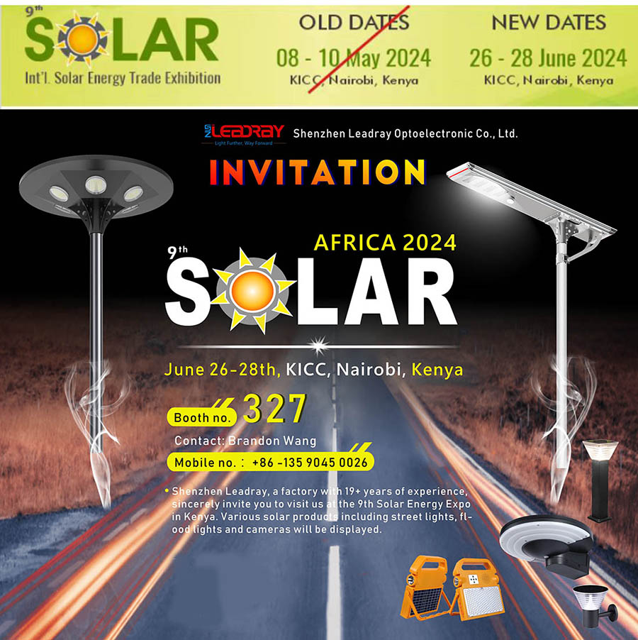 SOLAIRE du 26 au 28 juin, KlCc, Nairobi, Kenya-Shenzhen LeadrayOptoelectronic Co., Ltd