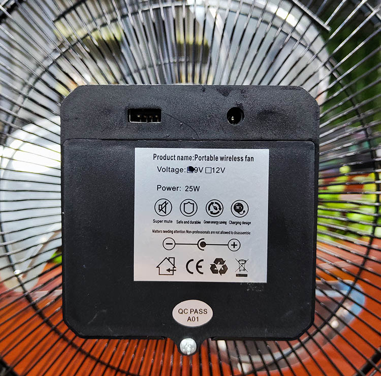 Ventilateur mobile sans balais avec batterie de secours pour le Brésil