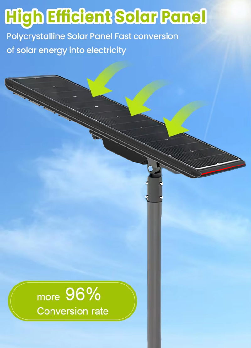 Réverbère solaire extérieur tout-en-un