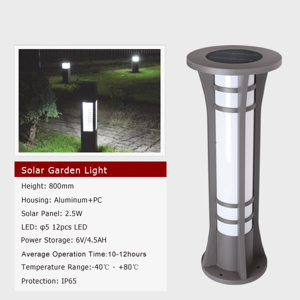 Popular CE Solar Bollard Light
