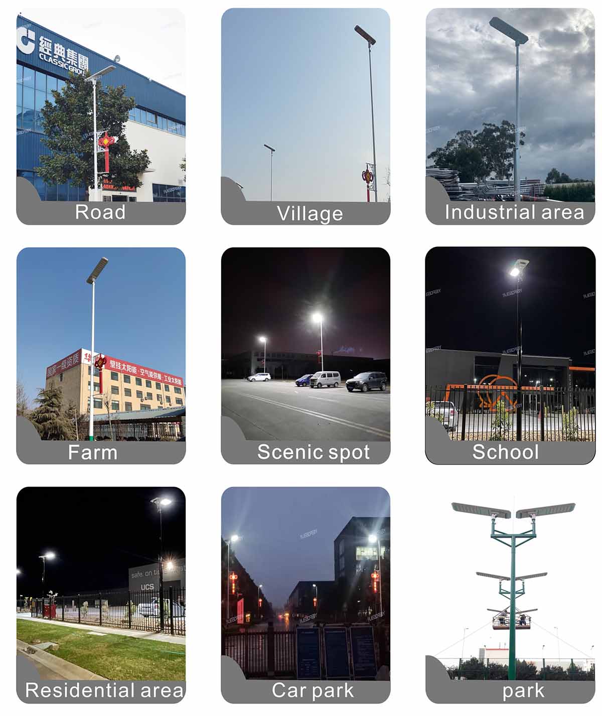 Production of street lamp equipment