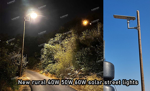 Lampadaire solaire installé à une hauteur de 6 mètres, éclairage à induction du corps humain pour l'extérieur et la maison LRC-H40W