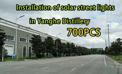 ​L'éclairage solaire intégré LRC80W pour la distillerie Yanghe a commandé 700 jeux de lampadaires solaires à LEADRAY