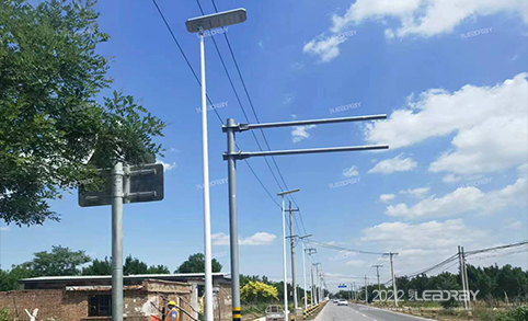 Leadray lamparas solares led road lights fabrique des lampadaires solaires à énergie solaire intégrés pour l'extérieur avec capteur PIR