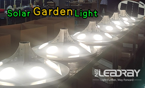 Leadray Outdoor étanche UFO rond LED lampadaire solaire capteur solaire jardin carré lumière