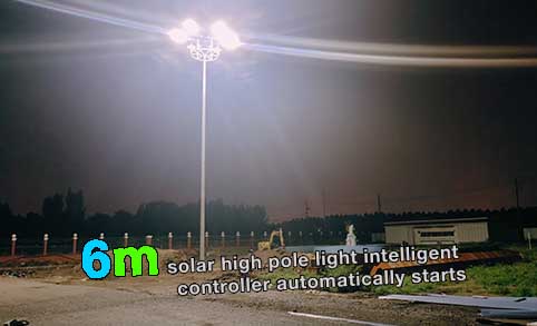 Le contrôleur intelligent du lampadaire solaire de 6 m démarre automatiquement