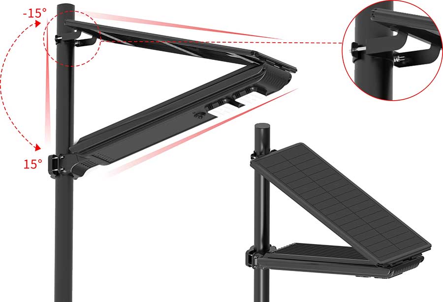Lampadaire LED solaire étanche 80 W