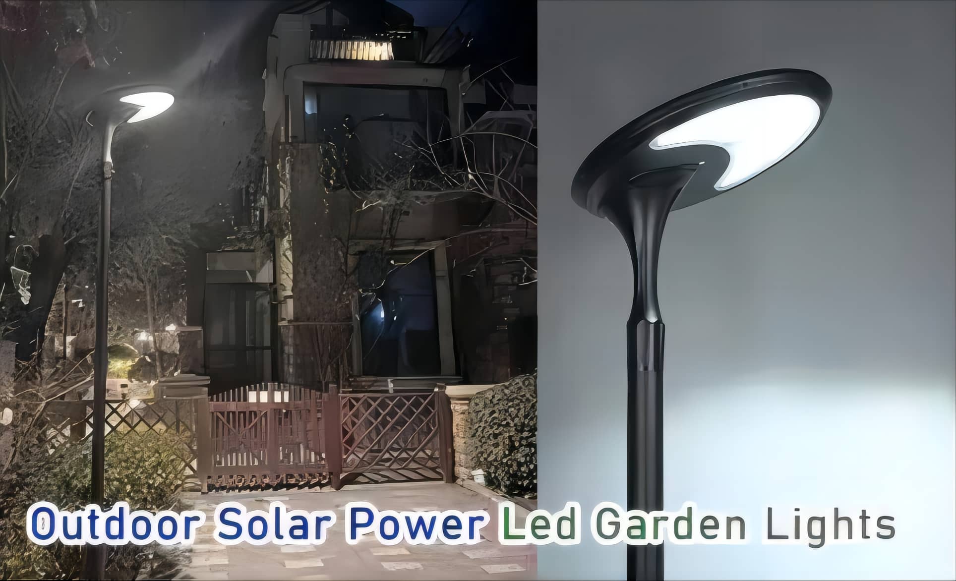 Lumières décoratives de jardin à LED extérieures la nuit