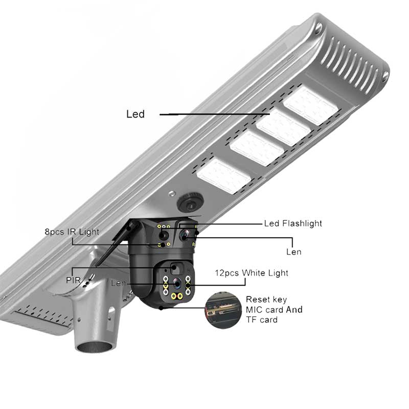 Solar Street Light with Cctv Camera Outdoor