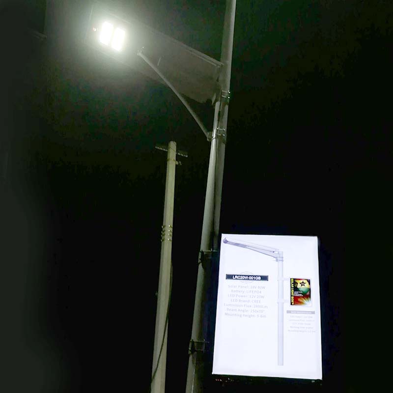 Solar advertising lighting