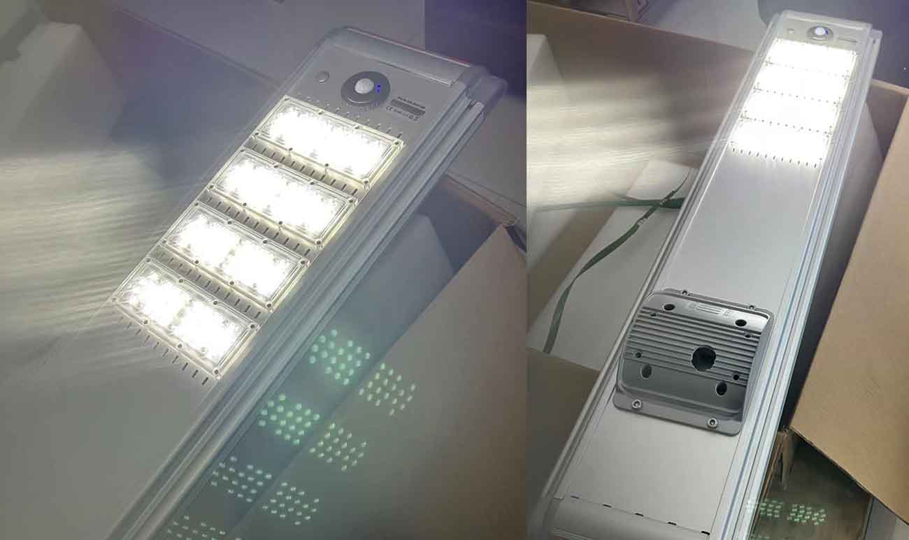 integrated solar outdoor street light 