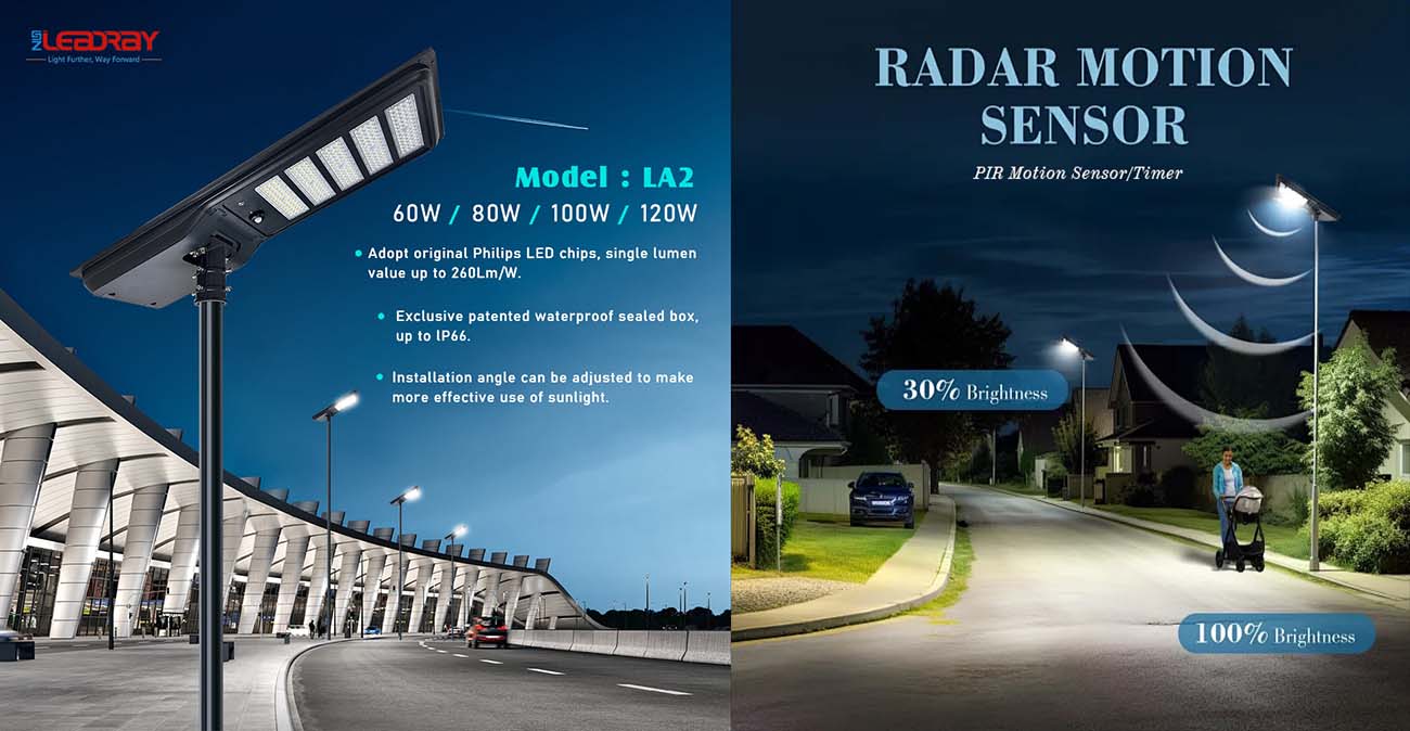 All-in-one LED solar street lights