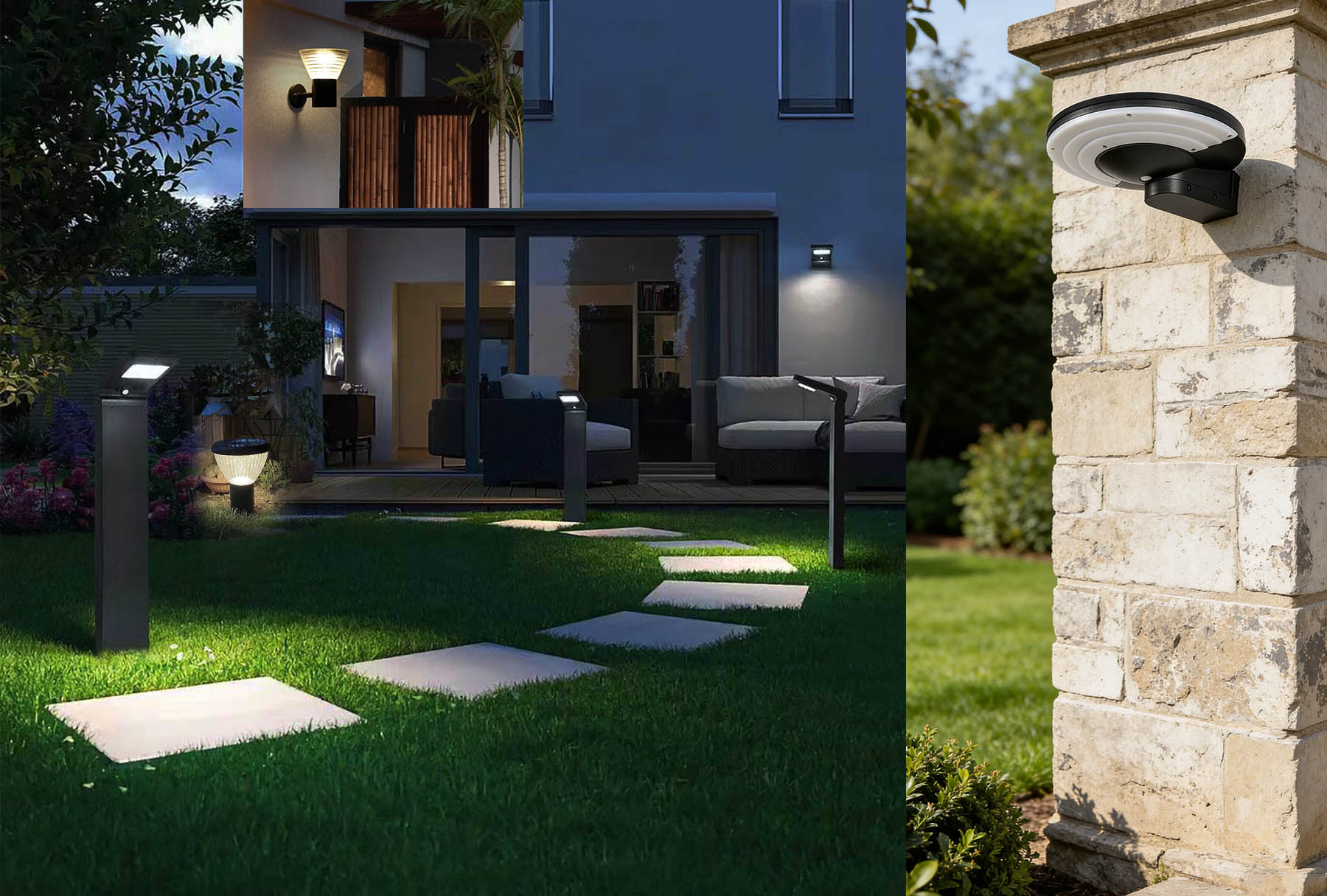 Solar landscape lighting