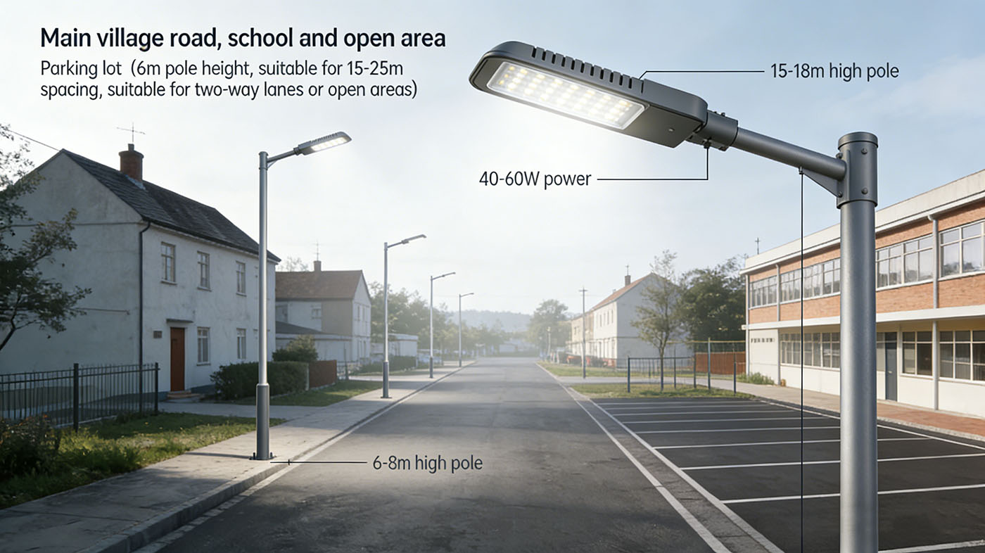 Square, logistics park, highway service area (9-15 meters)