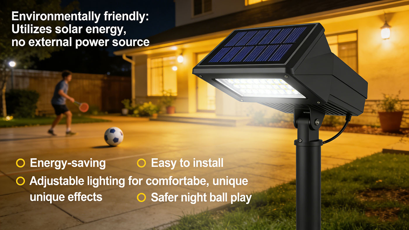 The lighting design is adjustable to create a comfortable and unique lighting effect, making playing ball at night safer.