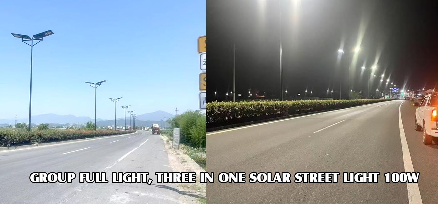 The LA2 series solar street light installed 