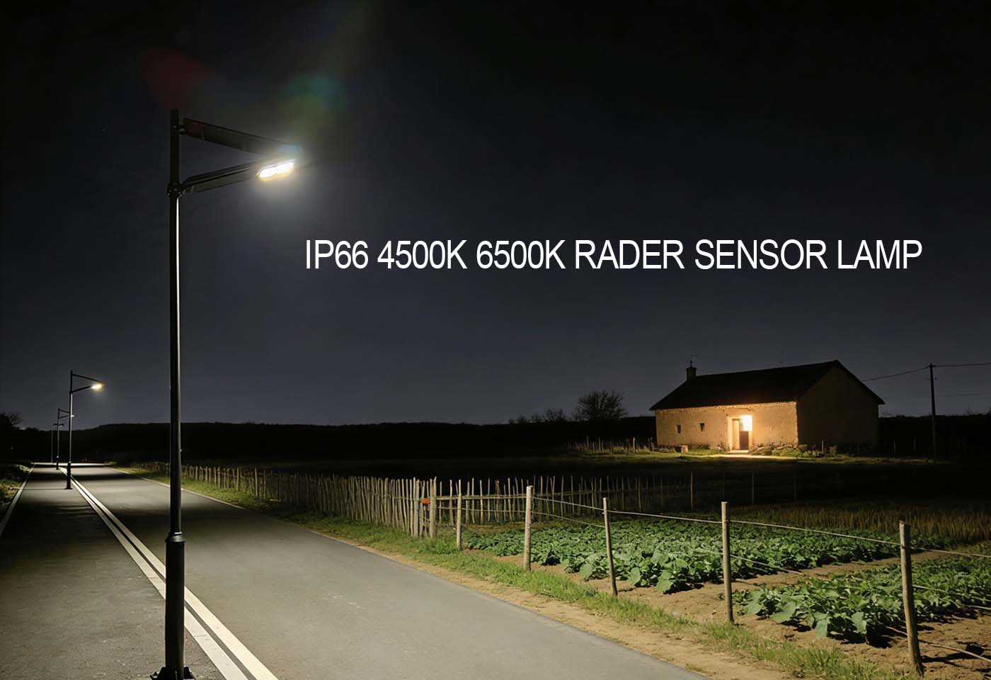 The entire lamp features a modular, minimalist design, making it easy to disassemble, install, and transport.