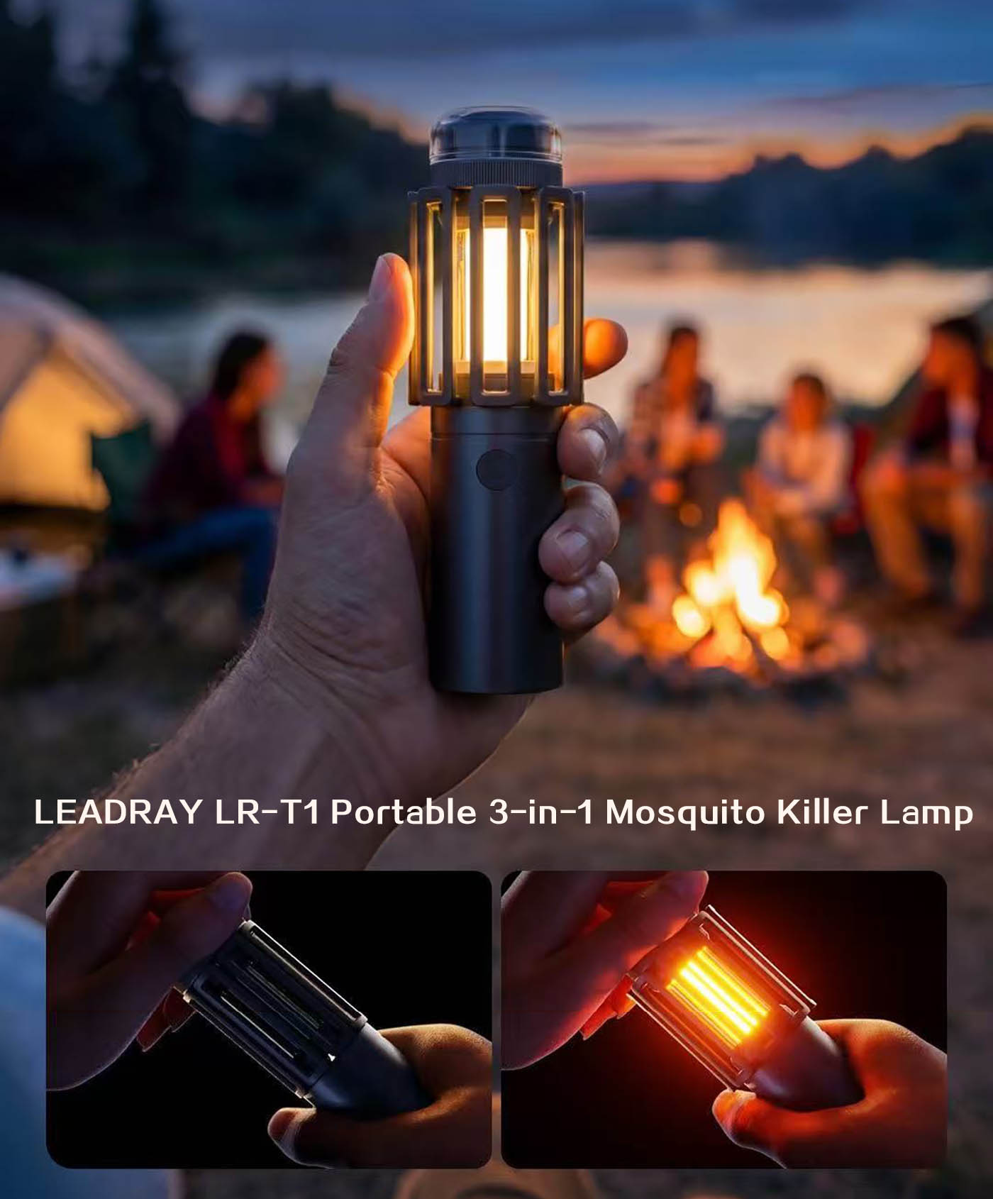 LEADRAY LR-T1 Portable 3-in-1 Mosquito Killer Lamp
