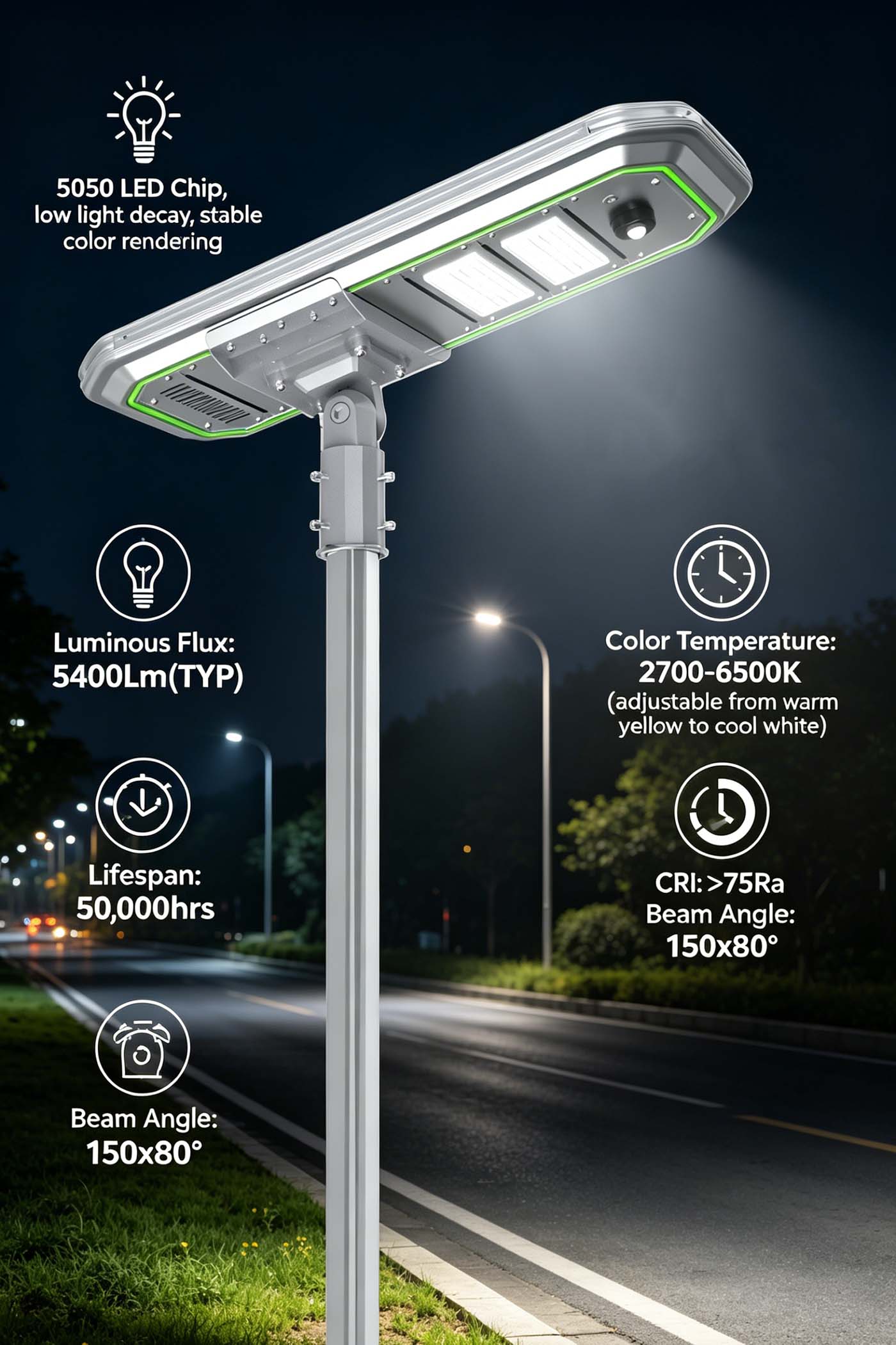 30W All In One Solar Street Light