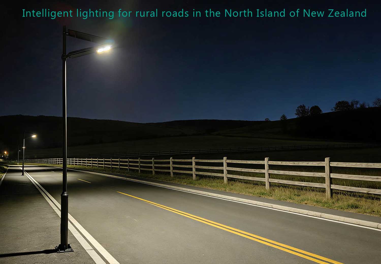 Système de contrôle intelligent de l'éclairage des routes rurales de l'île du Nord de la Nouvelle-Zélande