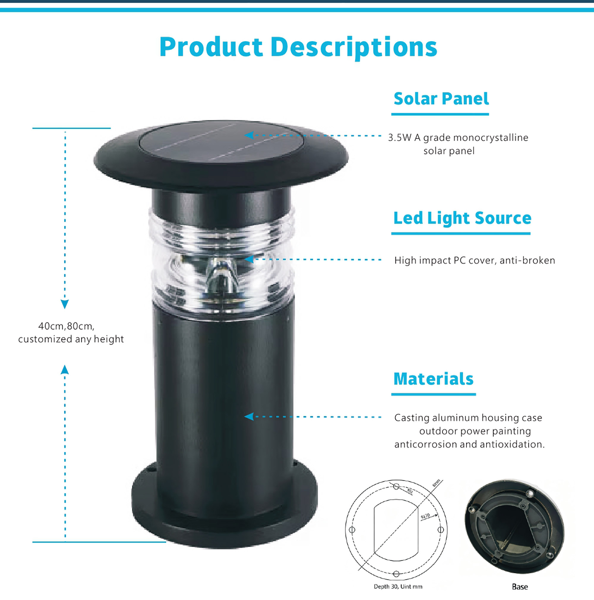 solar bollard light solar bollard light