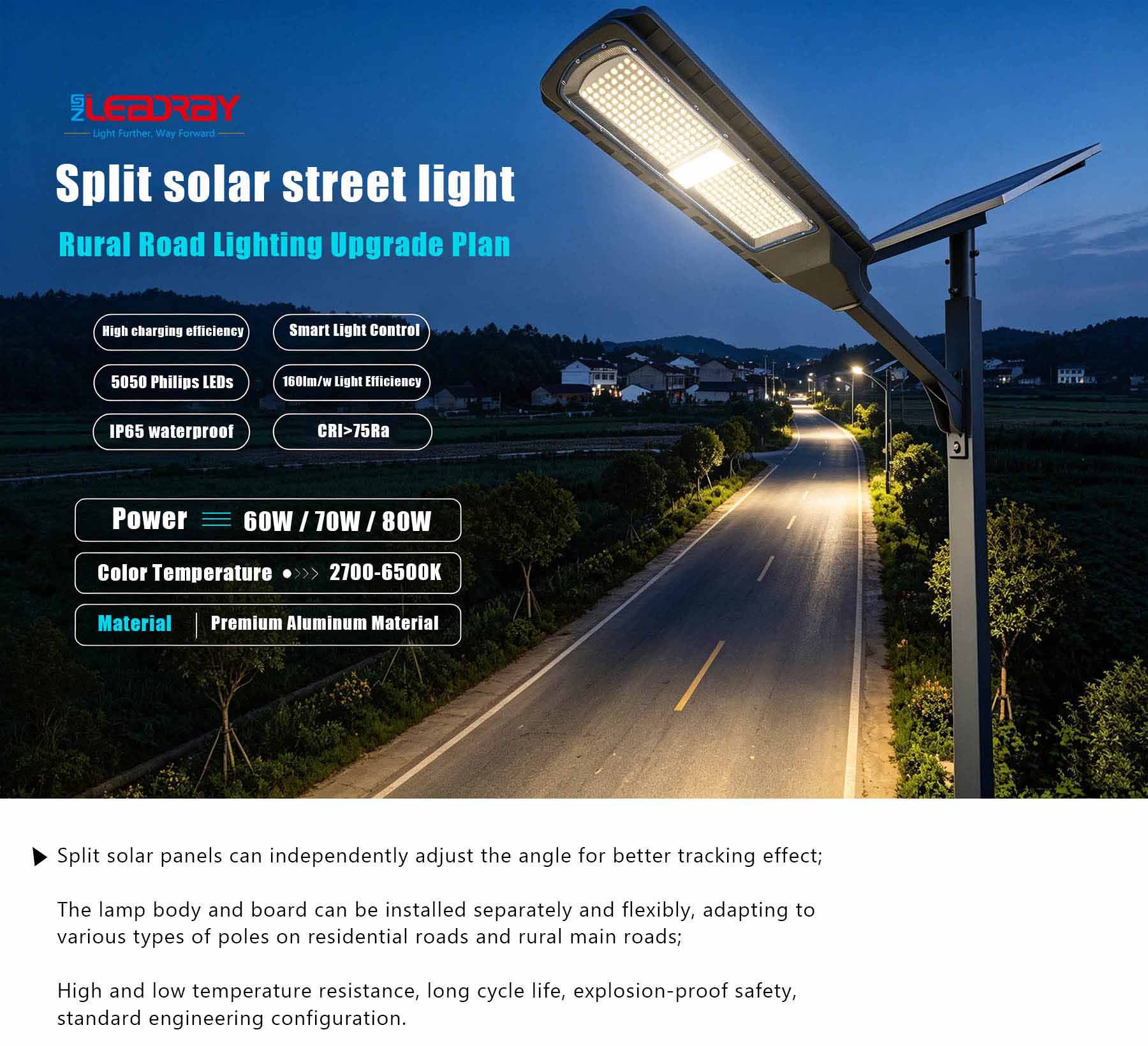 Split Solar Street Light