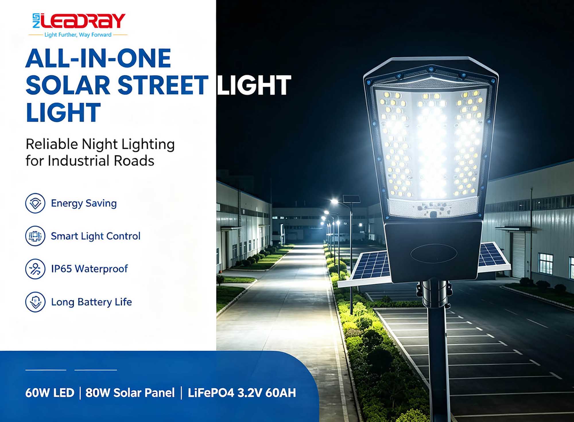 Split solar street lights