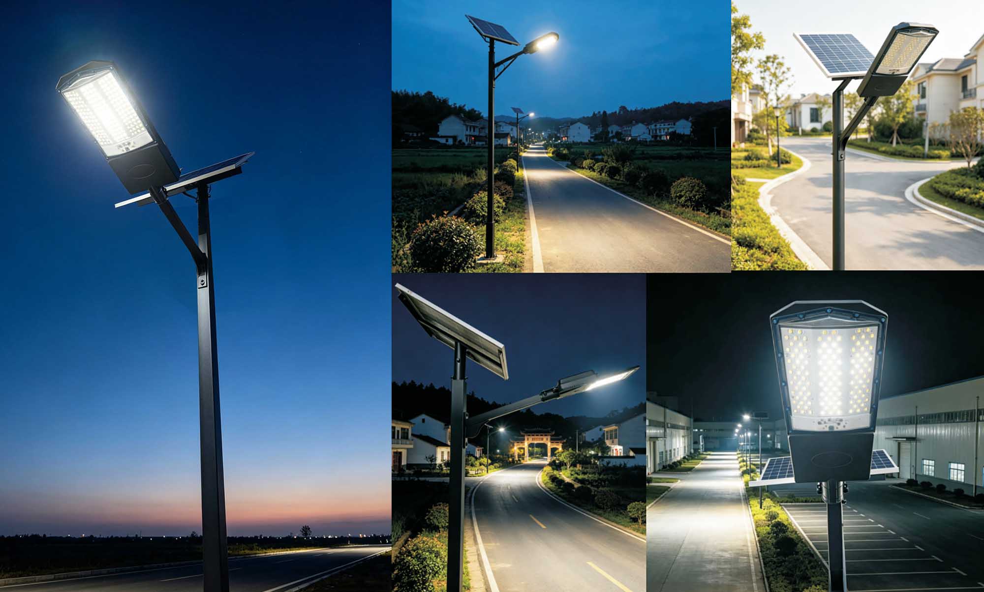 Split solar street lights