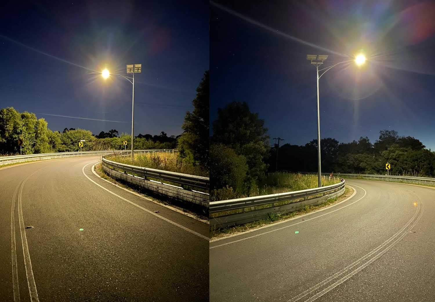 Projet de lampadaire solaire divisé sur mesure LRH-230W pour les routes rurales sinueuses en Australie