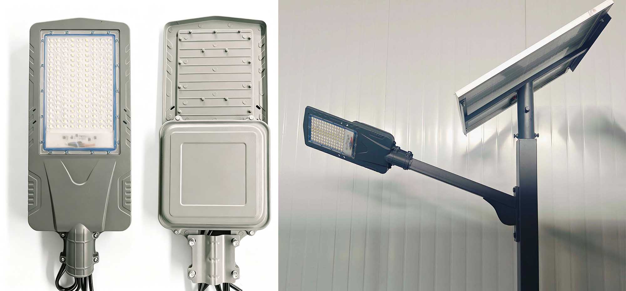 Split solar street lights
