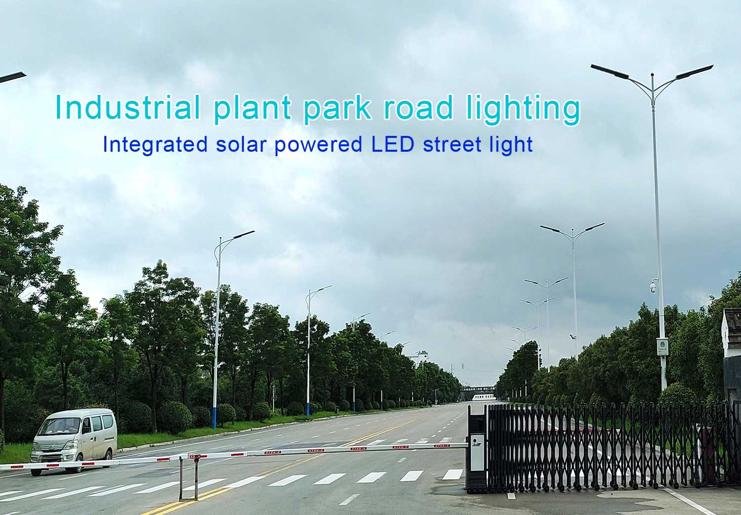 Projet d'éclairage public solaire intégré au parc industriel, Case Road Lighting