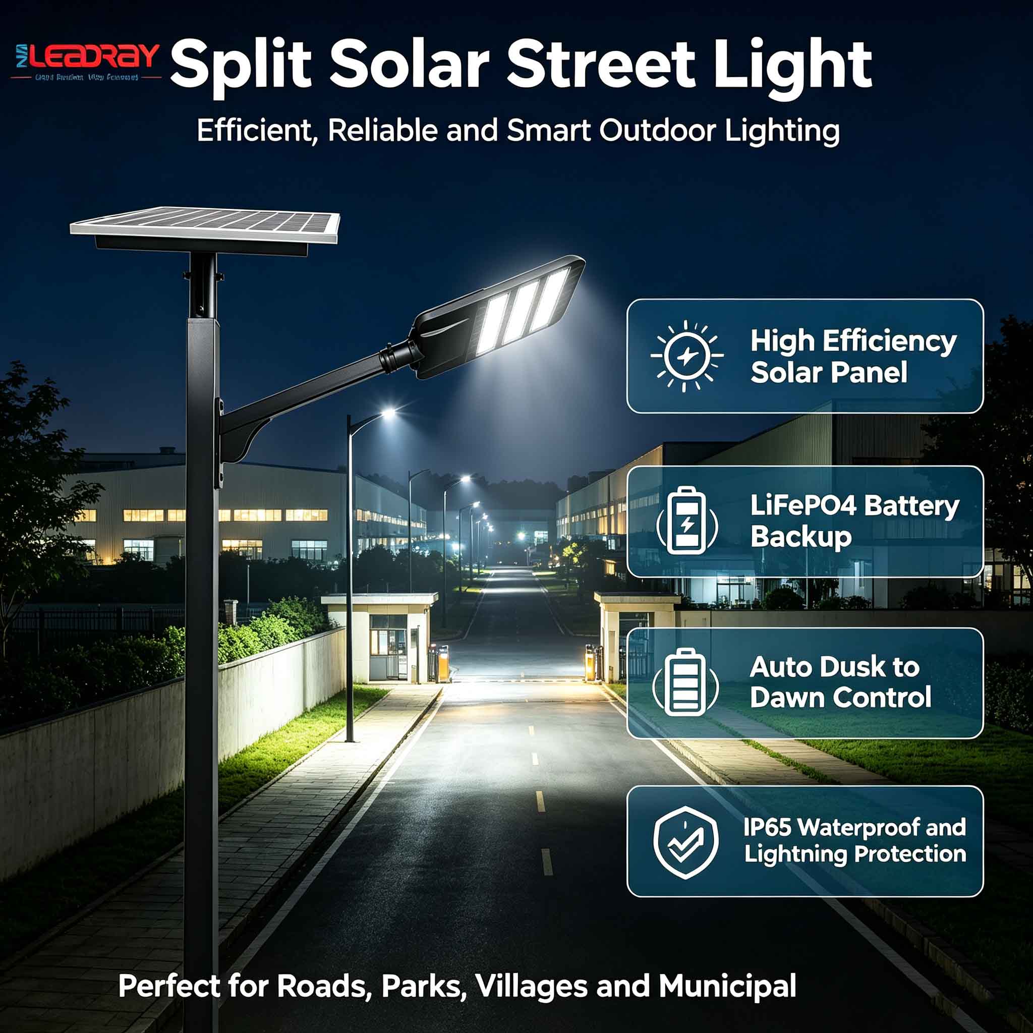 Split Solar Street Light 60W/70W