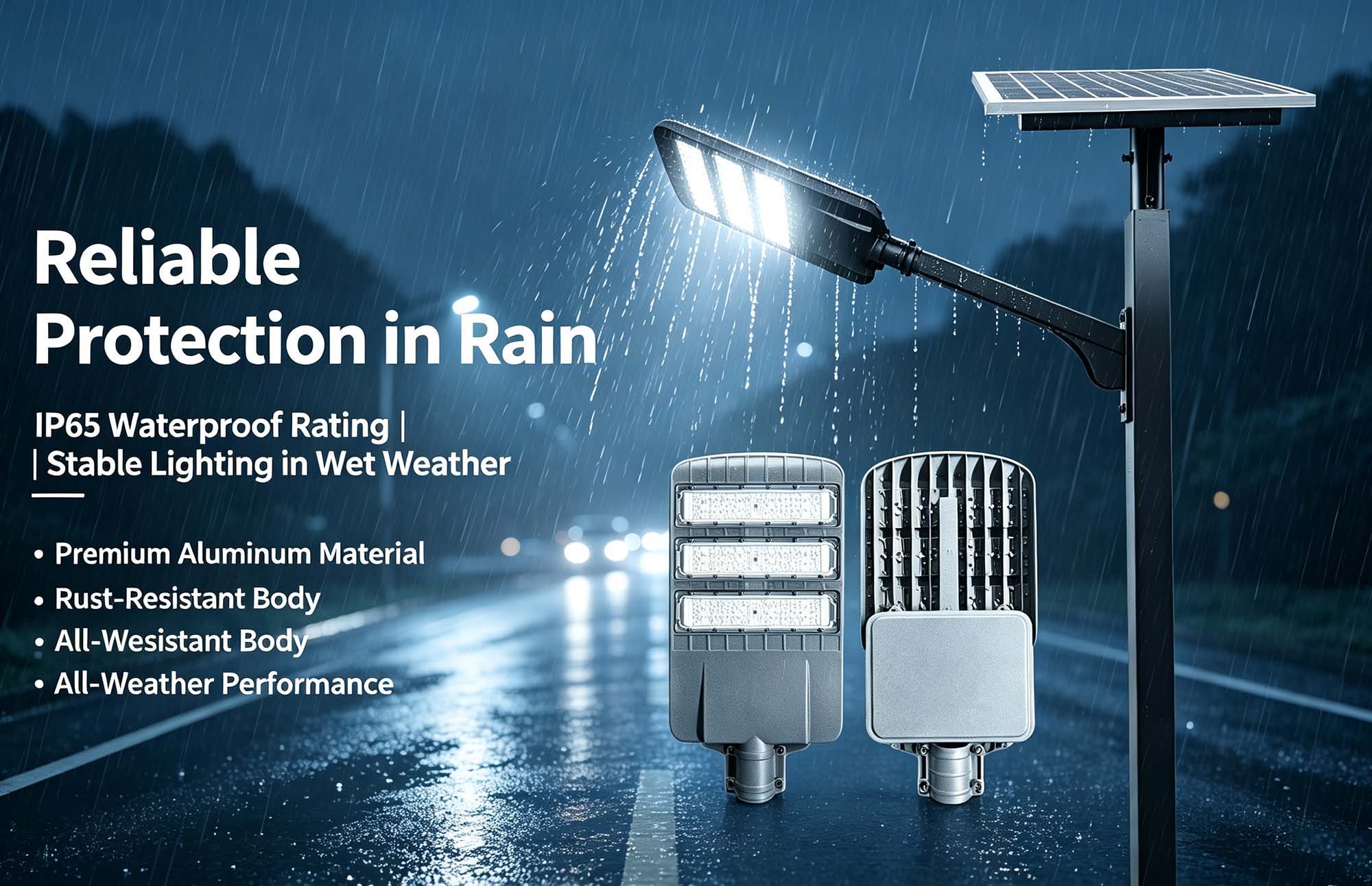 Premium Split Solar Street Light | High Lumen Outdoor Solar Road Light