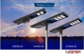 2024 éclairage intégré capteur de mouvement extérieur tout en un réverbère 60w 80W 120W lampadaire LED solaire
        