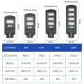 LED d'extérieur étanche IP65, ABS intégré tout-en-un, réverbère solaire Ip66 pour routes 30w 60w 90w 120w