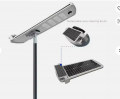 Réverbère de nettoyage automatique d'énergie solaire 60 watts 80 watts 100 watts