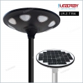 Luminal de rue solaire rond extérieur 50W Lumière inondable d'OVNI avec aluminium à poteau 6000lumens avec batterie pour le jardin