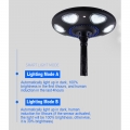 Luminal de rue solaire rond extérieur 50W Lumière inondable d'OVNI avec aluminium à poteau 6000lumens avec batterie pour le jardin