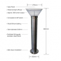 Borne solaire de jardin en aluminium moulé étanche IP65, garantie 2 ans, source LED