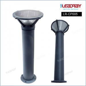 LED Solar Bollard Light IP65 Aluminum Glass Body Garden Lawn Solar Panel Battery Power ROHS Certified