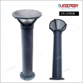 Borne lumineuse solaire automatique en aluminium pour jardin, capteur de lumière, batterie au lithium intégrée, corps en cristal de verre