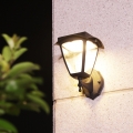 Applique murale solaire en aluminium, lampe LED étanche pour jardin, extérieur, clôture, maison