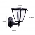 Applique murale solaire en aluminium, lampe LED étanche pour jardin, extérieur, clôture, maison