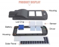 Boîtier d'éclairage public solaire extérieur à LED tout-en-un avec détecteur de mouvement IP65, étanche, 20 W, 40 W, 60 W